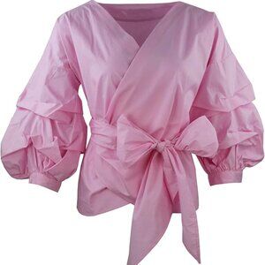 Maac London hull tie wrap shirt S in PINK